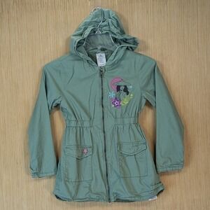 Disney Parks Raya Hooded Jacket Green Girls 7/8 Dragon Sisu Lightweight Princess